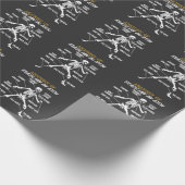 Anatomie van Braziliaanse Jiu Jitsu Fighter Skelet Cadeaupapier (Hoek)