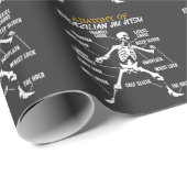 Anatomie van Braziliaanse Jiu Jitsu Fighter Skelet Cadeaupapier (Rol Hoek)