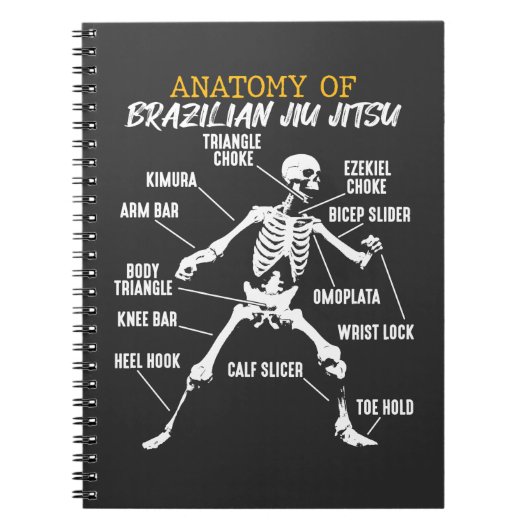 Anatomie van Braziliaanse Jiu Jitsu Fighter Skelet Notitieboek (Voorkant)