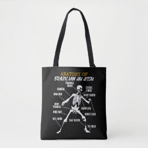 Anatomie van Braziliaanse Jiu Jitsu Fighter Skelet Tote Bag