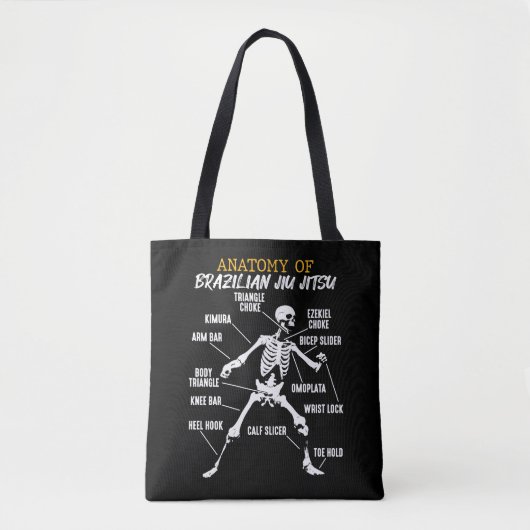 Anatomie van Braziliaanse Jiu Jitsu Fighter Skelet Tote Bag (Voorkant)