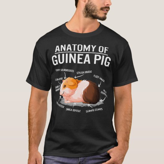Anatomie van cavia's van paardenbont t-shirt (Voorkant)