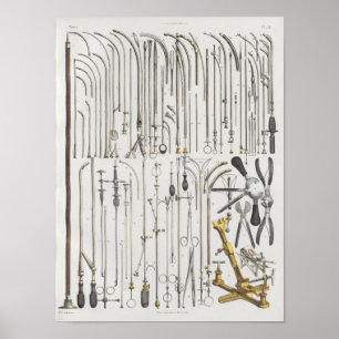  anatomie van chirurgische medische instrumenten poster