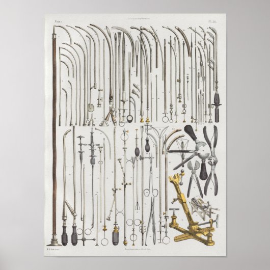  anatomie van chirurgische medische instrumenten poster (Voorkant)