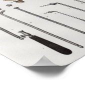  anatomie van chirurgische medische instrumenten poster (Hoek)