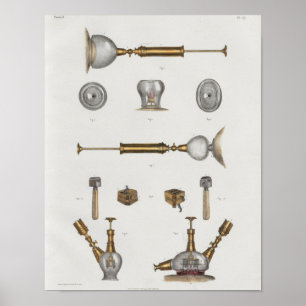  anatomie van chirurgische medische instrumenten poster