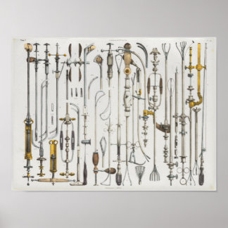 anatomie van chirurgische medische instrumenten poster