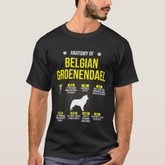 Anatomie van de Belgische Groenendael Dog T-shirt