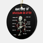 Anatomie van de Braziliaanse Jiu Jitsu BJJ Skeleto Keramisch Ornament (Links)
