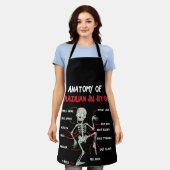 Anatomie van de Braziliaanse Jiu Jitsu BJJ Skeleto Schort (Gedragen)