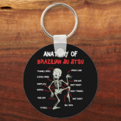 Anatomie van de Braziliaanse Jiu Jitsu BJJ Skeleto Sleutelhanger (Voorkant)