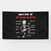 Anatomie van de Braziliaanse Jiu Jitsu BJJ Skeleto Spandoek (Horizontaal)