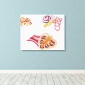 Anatomie van de cochleaar in het menselijk oor canvas afdruk (Insitu (Houten vloer))