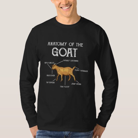Anatomie van de geit Dierlijke Caprine Clothes Far T-shirt (Voorkant)