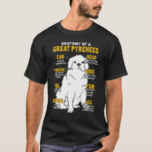 Anatomie van de Grote Pyreneeën Dog T-shirt