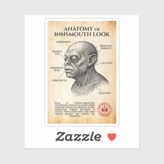 Anatomie van de Innsmouth Look - Interne notities, Sticker (Vel)