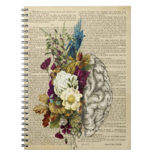 anatomie van de medische griep in de hersenen notitieboek