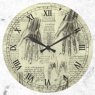 Anatomie van de menselijke hand door Leonardo da V Grote Klok