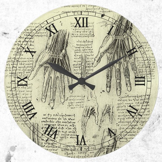 Anatomie van de menselijke hand door Leonardo da V Grote Klok