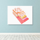 Anatomie van de menselijke huid canvas afdruk (Insitu (Houten vloer))