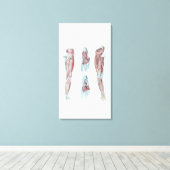  anatomie van de menselijke ledematen en het eten canvas afdruk (Insitu (Houten vloer))