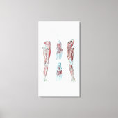  anatomie van de menselijke ledematen en het eten canvas afdruk (Voorkant)