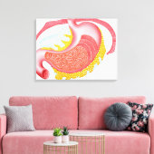 Anatomie van de menselijke maag canvas afdruk (Insitu (Woonkamer))