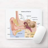 Anatomie van de menselijke oor Mousepad Muismat (Met muis)