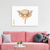 Anatomie van de menselijke wervel canvas afdruk (Insitu (Woonkamer))