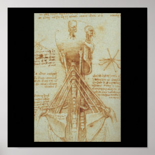 Anatomie van de nek door Leonardo Da Vinci c. 1515 Poster