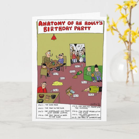 Anatomie van de Partij van de Verjaardag van een Kaart (Gele Bloem)