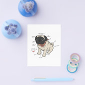 Anatomie van de Pug Dog Chart Flyer (Enkel)