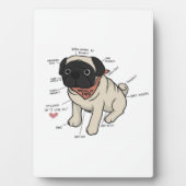 Anatomie van de Pug Dog Chart Fotoplaat (voorkant)