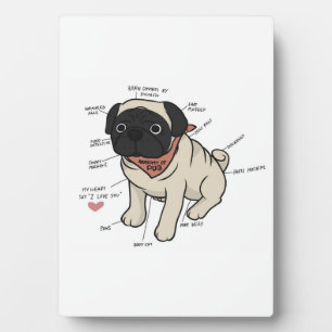 Anatomie van de Pug Dog Chart Fotoplaat