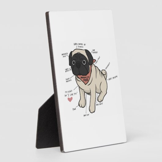 Anatomie van de Pug Dog Chart Fotoplaat (Zijkant)