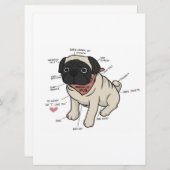 Anatomie van de Pug Dog Chart Menu (Voorkant / Achterkant)