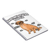 Anatomie van de puggle Funny Dog Lover Pug Beagle  Notitieboek (Rechterzijde)
