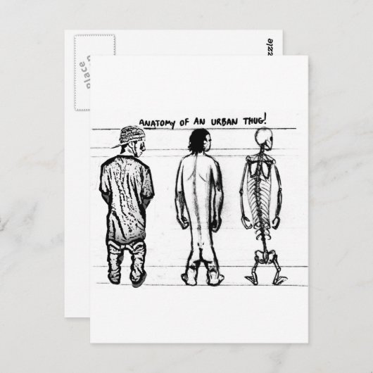 Anatomie van de stadsleiding briefkaart (Voorkant / Achterkant)