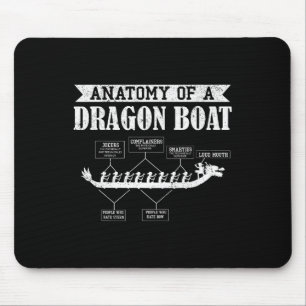 Anatomie van Dragon Boat Racing Liefhebber Boten R Muismat