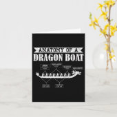 Anatomie van Dragon Boat Racing Lover Boats Racer  Kaart (Gele Bloem)