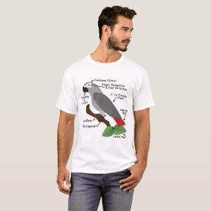 Anatomie van een Afrikaanse grijze papegaai T-shirt