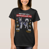 Anatomie van een Alaskan Klee Kai Dogs Lovers T Sh T-shirt (Voorkant)
