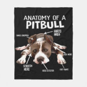 Anatomie van een Amerikaanse Pitbull Fleece Deken (Voorkant)