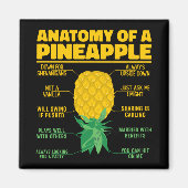Anatomie van een ananas Grappige ananas liefhebber Magneet (Voorkant)