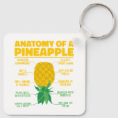 Anatomie van een ananas Grappige ananas liefhebber Sleutelhanger (Achterkant)