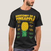 Anatomie van een ananas Grappige ananas liefhebber T-shirt (Voorkant)