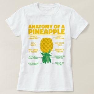 Anatomie van een ananas Grappige ananas liefhebber T-shirt