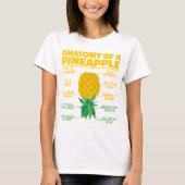 Anatomie van een ananas Grappige ananas liefhebber T-shirt (Voorkant)