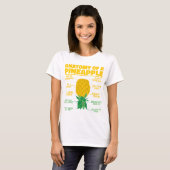 Anatomie van een ananas Grappige ananas liefhebber T-shirt (Voorkant volledig)