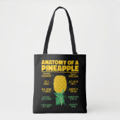 Anatomie van een ananas Grappige ananas liefhebber Tote Bag (Voorkant)